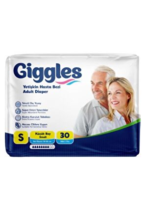 Giggles Belbantlı Yetişkin Hasta Bezi Küçük Boy S Beden 30 Lu